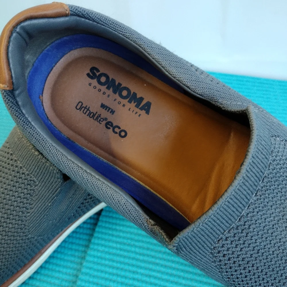 Sonoma Dewitt Men's Slip On Shoes Knitted Grey Ortholite 12M